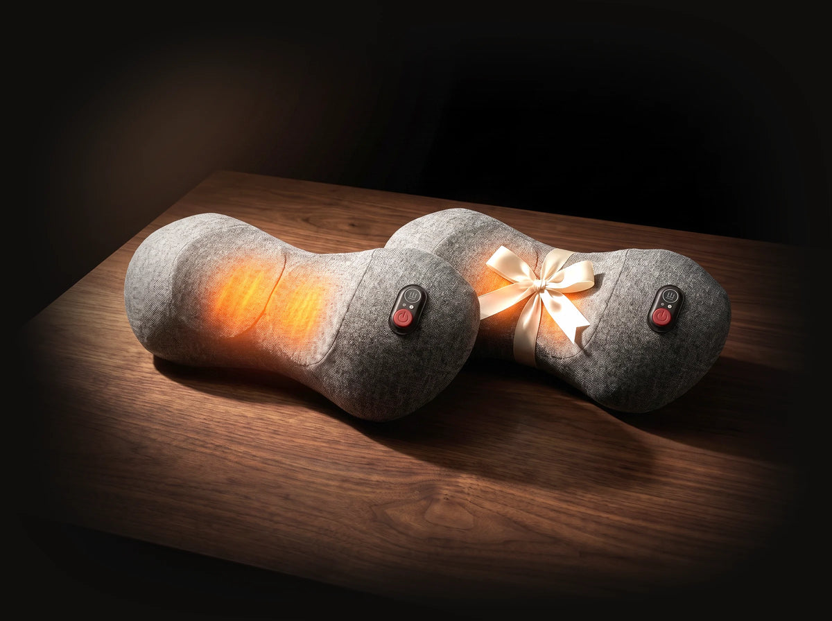 Two Unbent lumbar supports, one tied with a ribbon